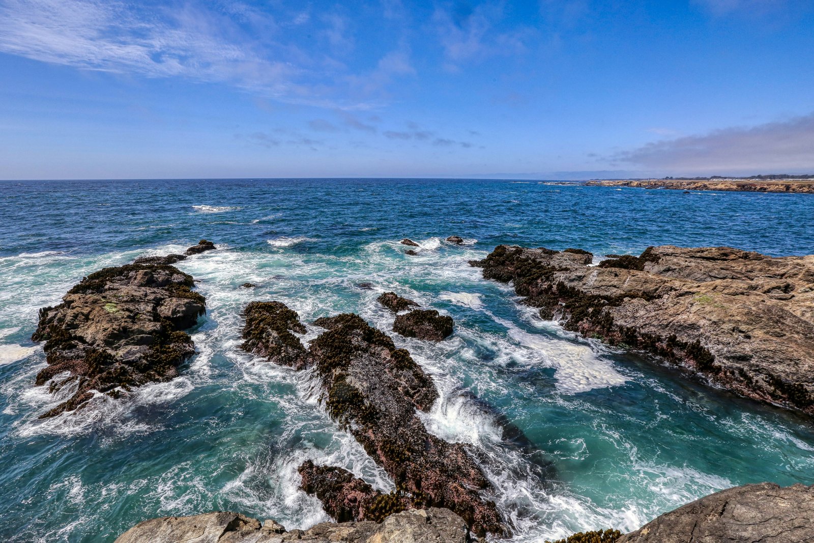 Rocky shoreline at Noyo Headlands